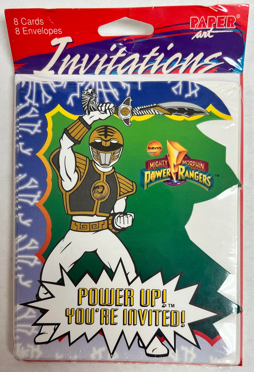 Mighty Morphin Power Rangers Classic Birthday Party Invitations ...