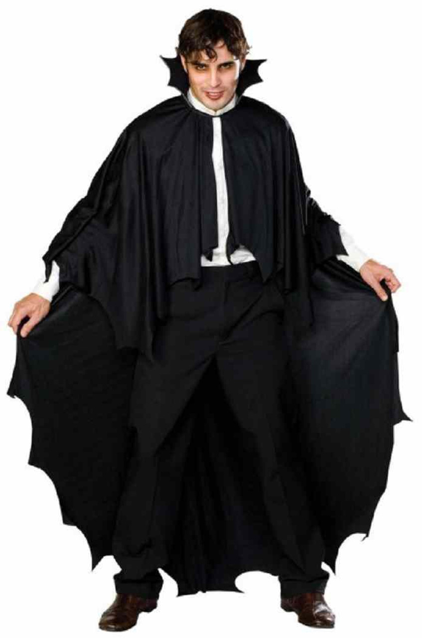 Rubie's Adult 45 Hooded Costume Cape, Black, One Size 