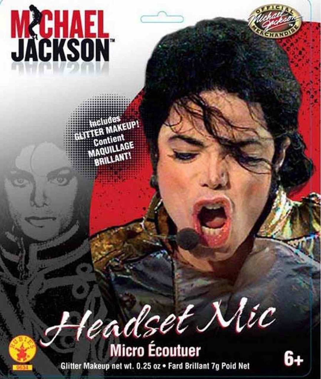 Michael Jackson Headset Microphone Costume Accessory - Parties Plus