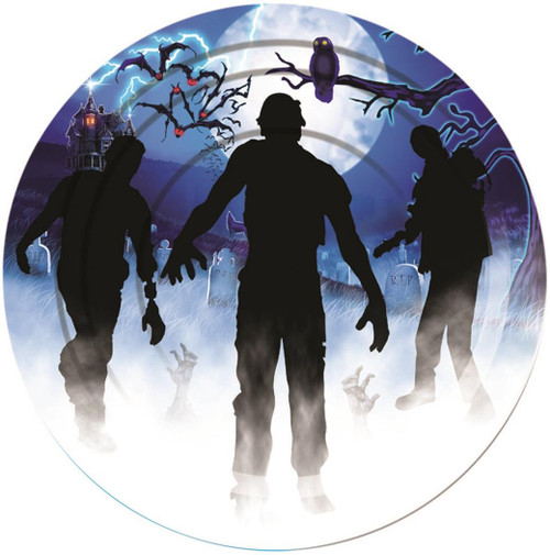 Zombie Halloween Party 9" Dinner Plates
