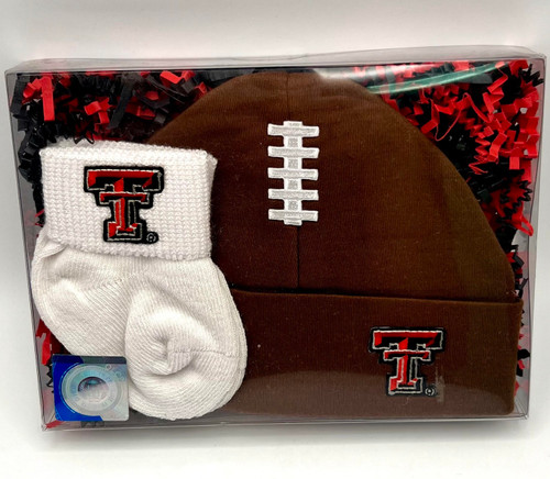 Texas Tech Red Raiders NCAA College Team Baby Game Cap Hat Socks 2 pc. Gift Set