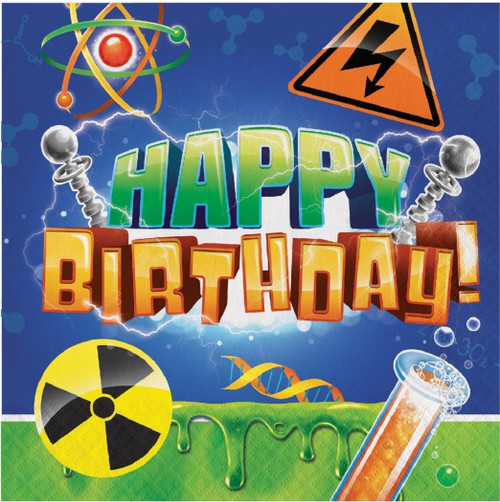 Mad Scientist Birthday Party Luncheon Napkins - Birthday