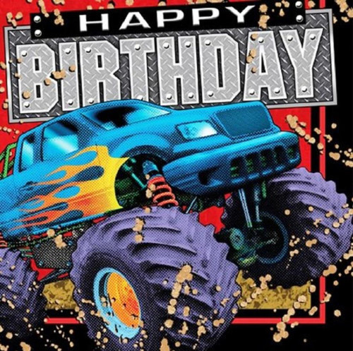 Mudslinger Monster Truck Birthday Party Luncheon Napkins