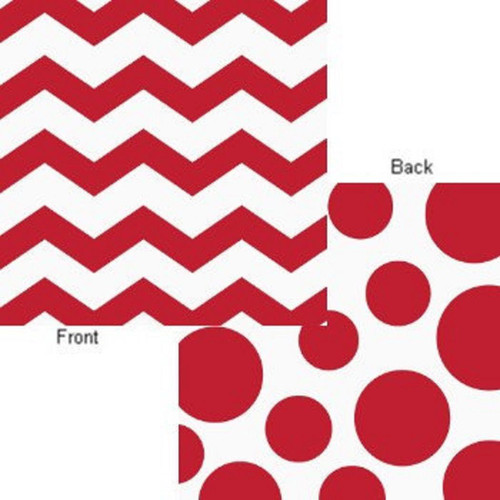 Chevron & Polka Dots Classic Red Party Luncheon Napkins