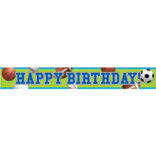 Celebrate Sports Birthday Party Decoration Foil Banner
