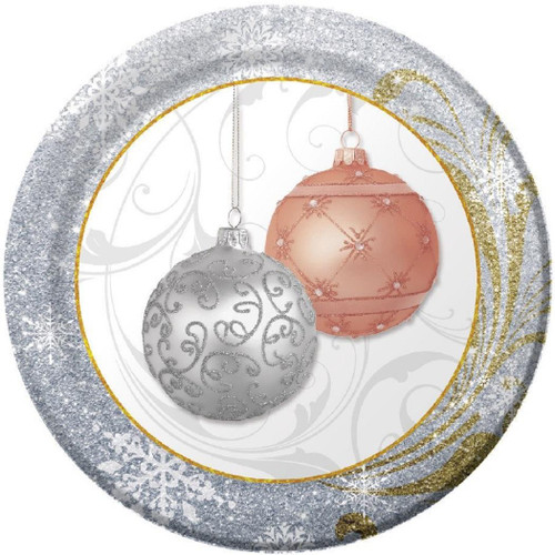 All That Glitters Christmas Holiday Party 7" Dessert Plates