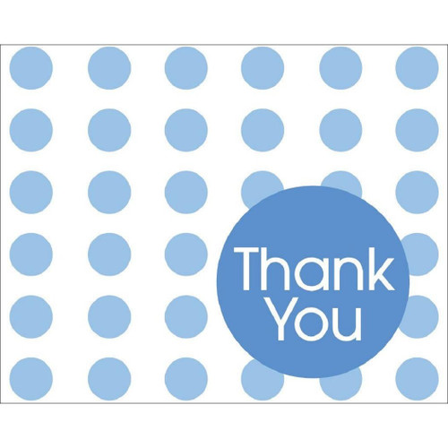 True Blue Dots Party Thank You Notes