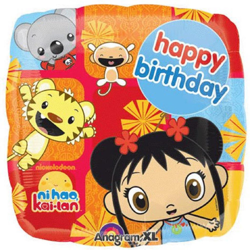 Ni Hao, Kai-Lan Birthday Party Decoration 18" Square Mylar Balloon