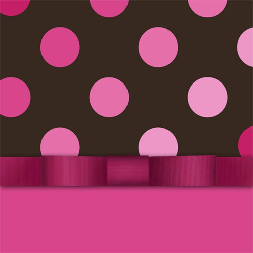 Pink & Brown Dots Party Luncheon Napkins