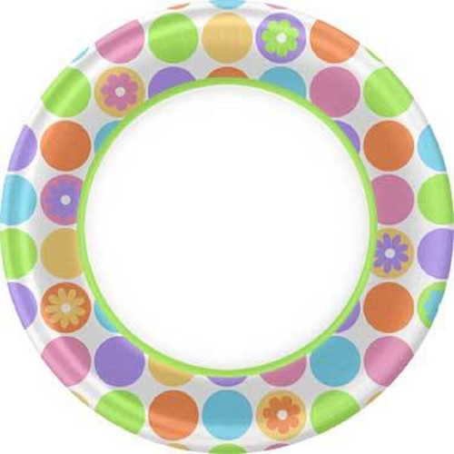 Spring Dots Party 9" Dinner Plates