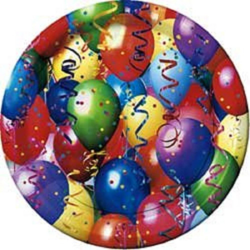 Photo Balloons Birthday Party 7" Dessert Plates