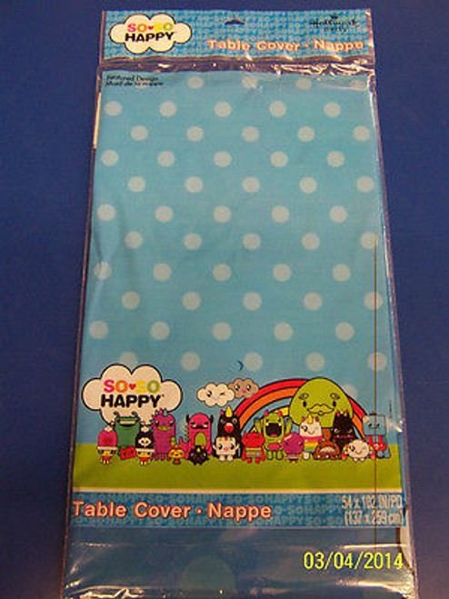 So So Happy Birthday Party Decoration Plastic Tablecover