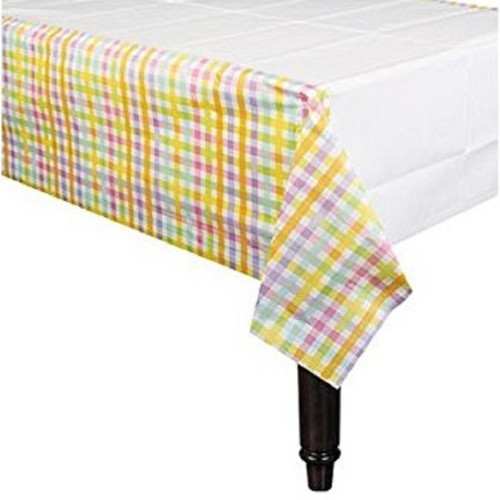 Colorful Gingham Party Decoration Paper Tablecover