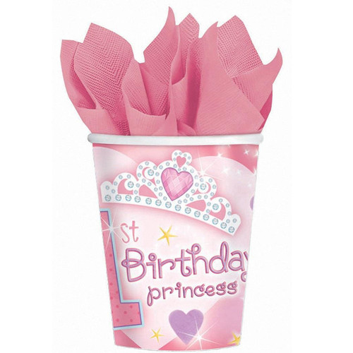 1st Birthday Princess Party 9 oz. Paper Cups