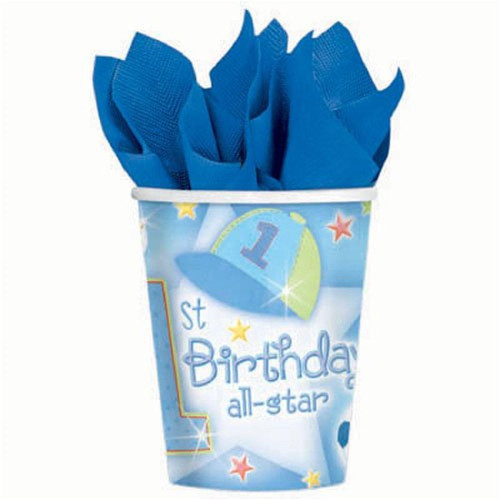 1st Birthday All Star Party 9 oz. Paper Cups