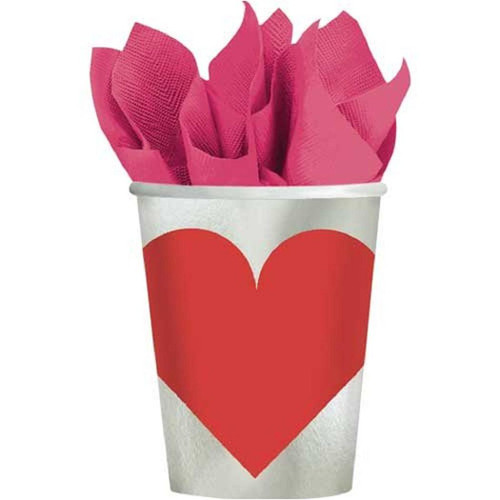 Key to Your Heart Valentine's Day Holiday Party 9 oz. Paper Cups