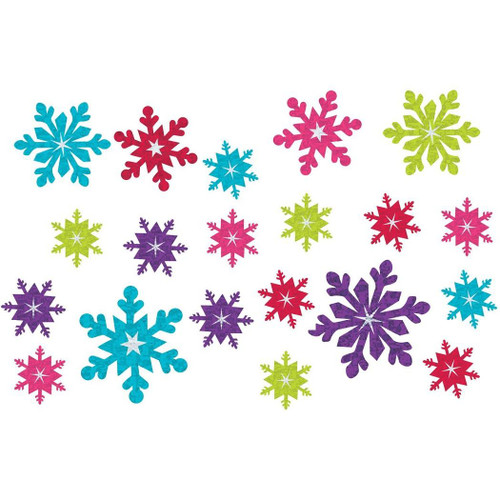 Prismatic Snowflakes Christmas Holiday Party Decoration Cutouts