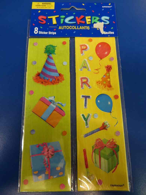 Birthday Gifts Party Favor Stickers Strips