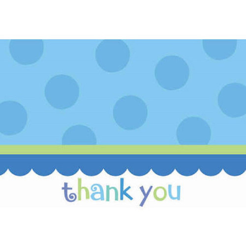 Sweet Little Cupcake Boy Birthday Party Thank You Notes