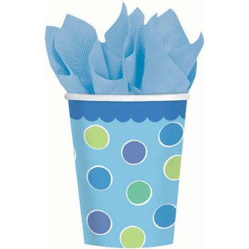Sweet Little Cupcake Boy Birthday Party 9 oz. Paper Cups