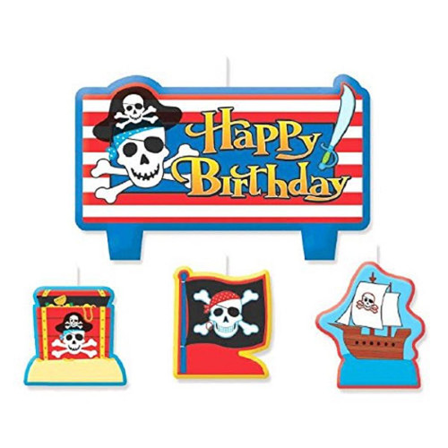 Pirate's Treasure Birthday Party Decoration Molded Cake Candles