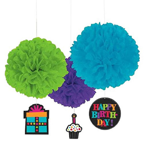 Party On Birthday Party Fluffy Decorations