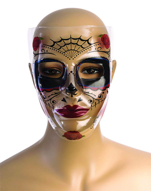 Senorita Mask Day Dead Dia Muertos Fancy Dress Up Halloween Costume Accessory