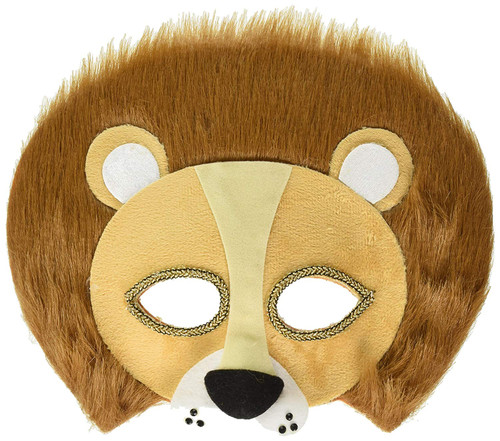 Lion Half Mask Jungle Safari Animal Fancy Dress Up Halloween Costume Accessory