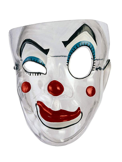 Male Clown Plastic Mask Circus Carnival Fancy Dress Halloween Costume Accessory
