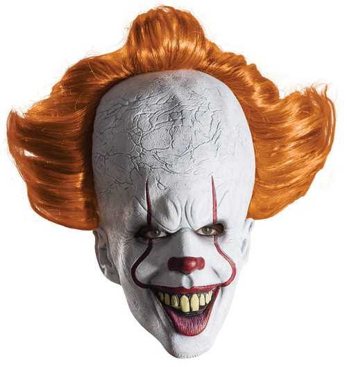 Pennywise Mask It Movie Clown Fancy Dress Up Halloween Adult Costume Accessory
