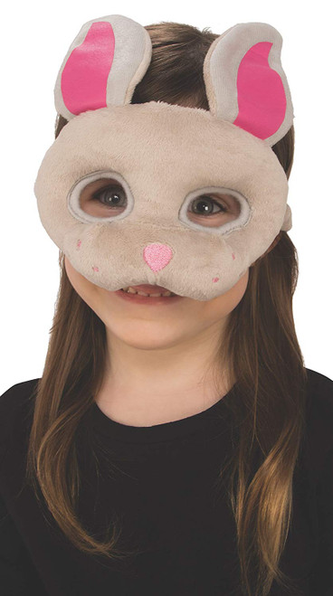 Bunny Plush Mask Rabbit Pet Animal Fancy Dress Up Halloween Costume Accessory