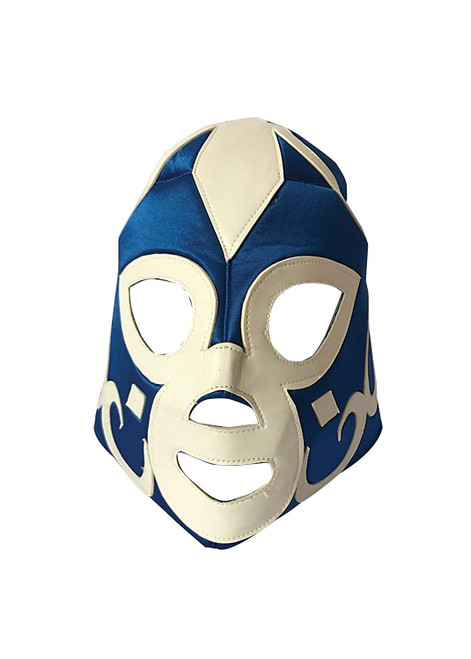 Blue Wrestling Mask Luchador Mexican Fancy Dress Halloween Costume Accessory