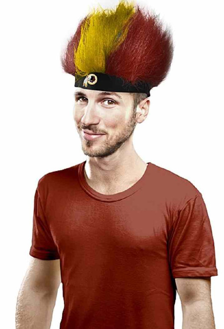 Washington Redskins Fuzz Head Wig NFL Football Costume Accessory