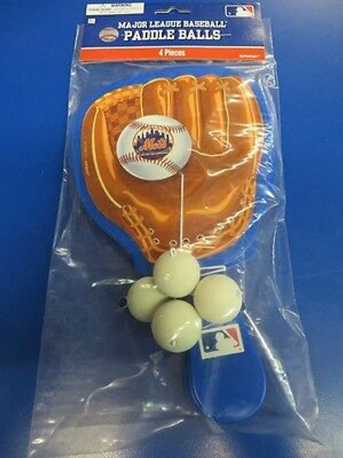 New York Mets MLB Baseball Sports Party Favor Paddle Ball Games