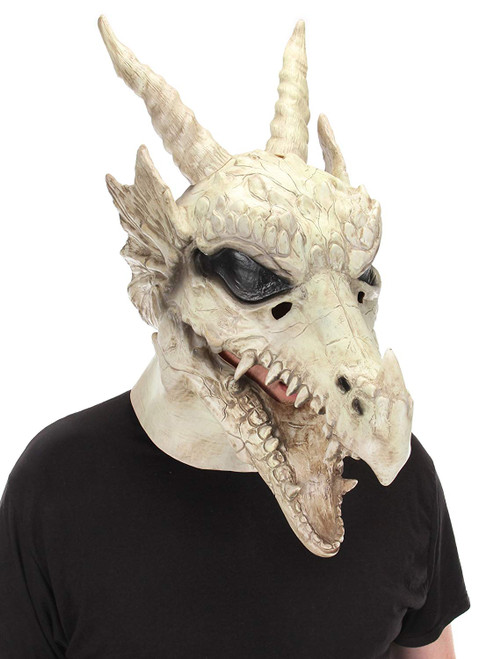 Dragon Skull Mouth Mover Mask Animal Fancy Dress Up Halloween Costume Accessory