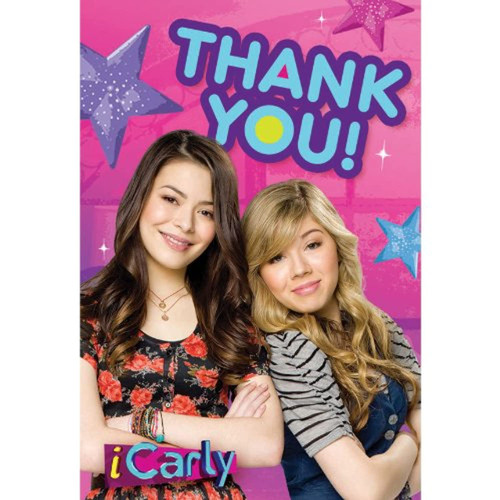iCarly Carly Shay Nick Jr TV Show Kids Birthday Party Thank You Notes