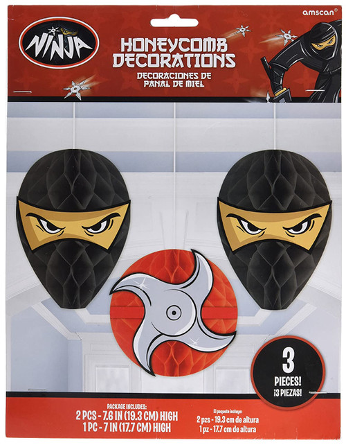 Ninja Warrior Martial Arts Fighter Kids Birthday Party Honeycomb Decorations