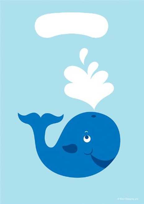 Ocean Preppy Boy Blue Whale Sea Life 1st Birthday Party Favor Sacks Loot Bags