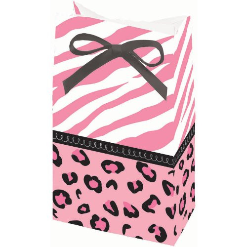 Sweet Safari Girl Jungle Animal Pink Baby Shower Party Favor Bags Treat Sacks