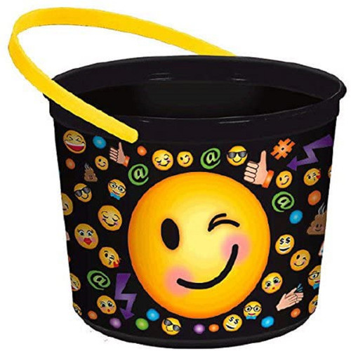 LOL Emoji Emoticons Cute Kids Birthday Party Favor Container Plastic Bucket