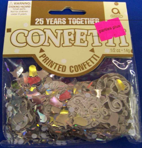 25 Years Together Anniversary Party Decoration Printed Confetti