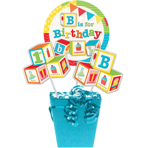 ABC Birthday Building Blocks 1st Birthday Party Decoration Centerpiece Sticks