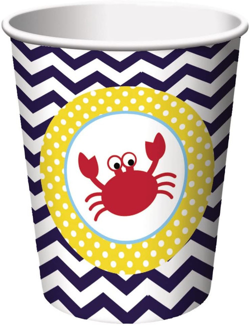 Ahoy Matey Sailboat Ocean Animals Cute Baby Shower Party 9 oz. Paper Cups