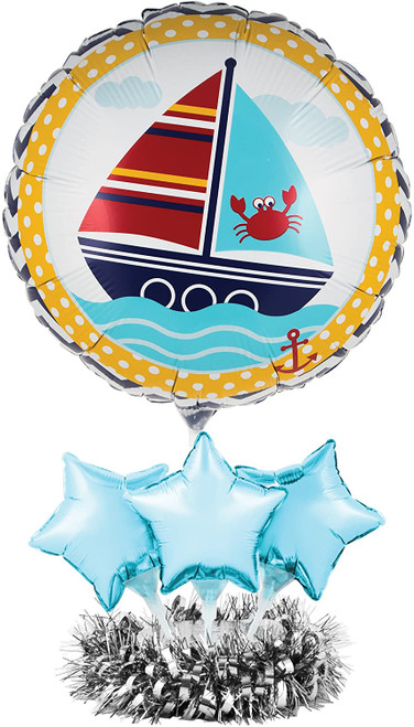 Ahoy Matey Sailboat Animals Baby Shower Party Decoration Balloon Centerpiece