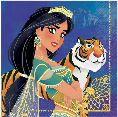 Aladdin Disney Princess Jasmine Genie Kids Birthday Party Paper Luncheon Napkins