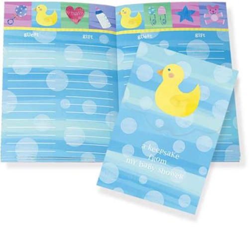 Baby Duckie Animal Rubber Duck Cute Baby Shower Party Favor Keepsake Book