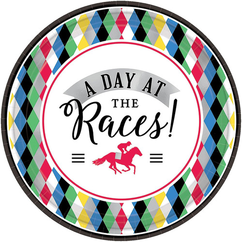 Derby Day Horse Race Kentucky Sports Racing Theme Party 7" Paper Dessert Plates