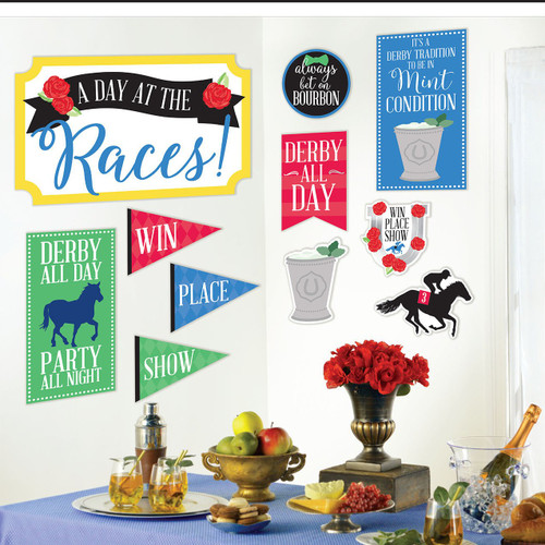 Derby Day Horse Race Kentucky Sports Racing Theme Party Wall Decoration Cutouts