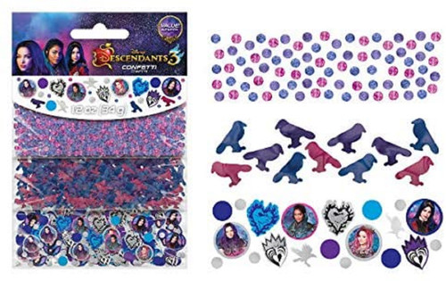 Disney Descendants 3 Movie Junior Kids Birthday Party Decoration Confetti 3-Pack