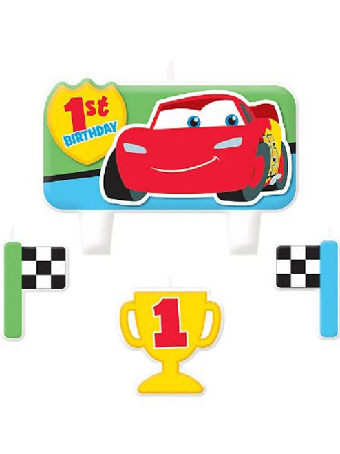 Disney Cars Pixar Movie Cute 1st Birthday Party Decoration Molded Cake Candles